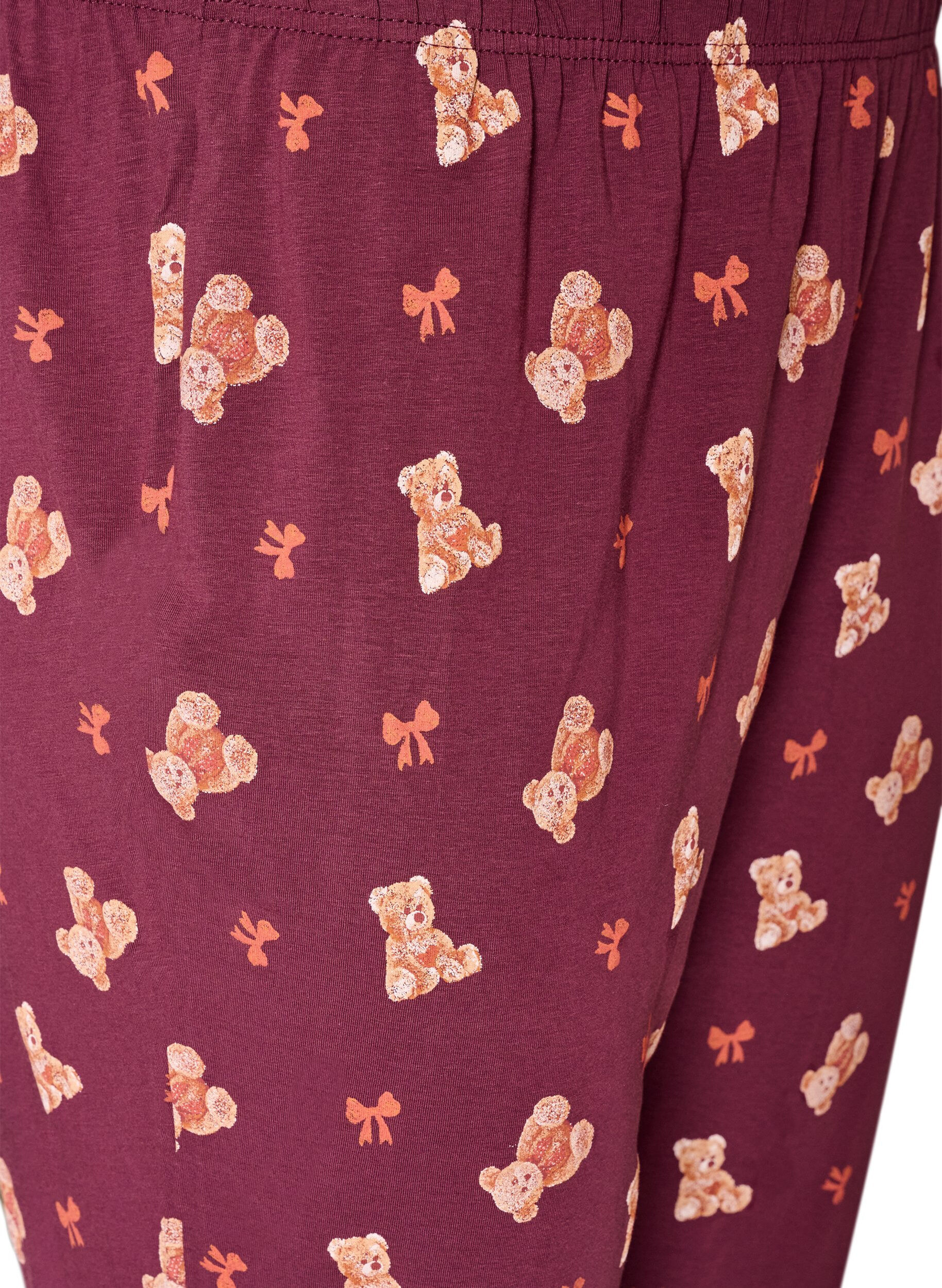 ZizziM&ouml;nstrade pyjamasbyxor, R&ouml;d, Packshot image number 2