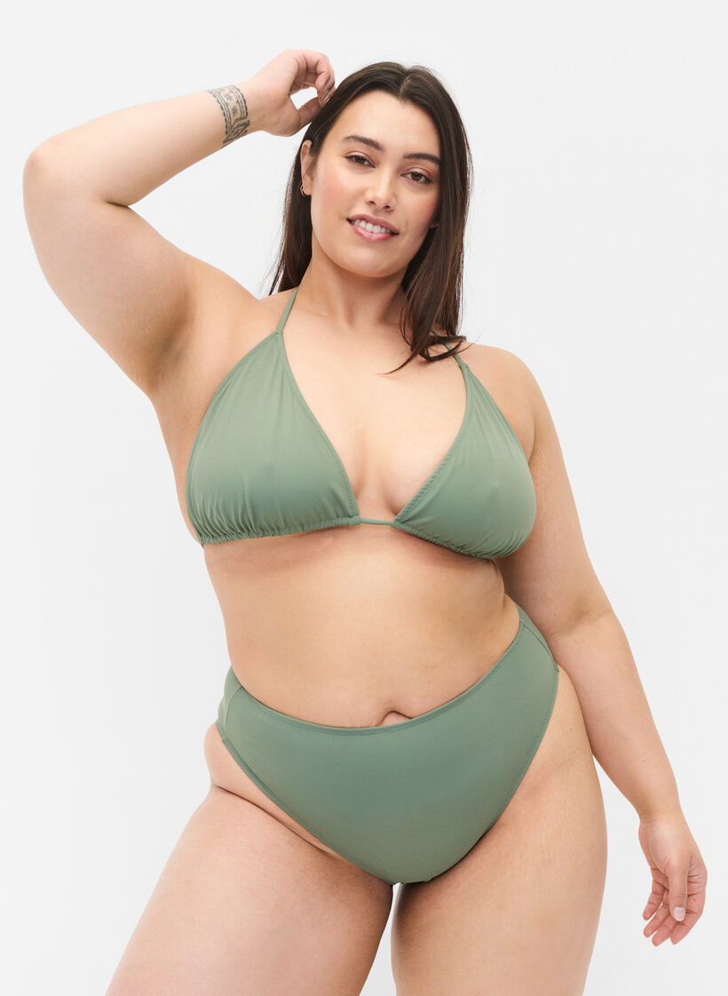 Tai bikinitrosa med normalhög midja, Grön, Model image number 0