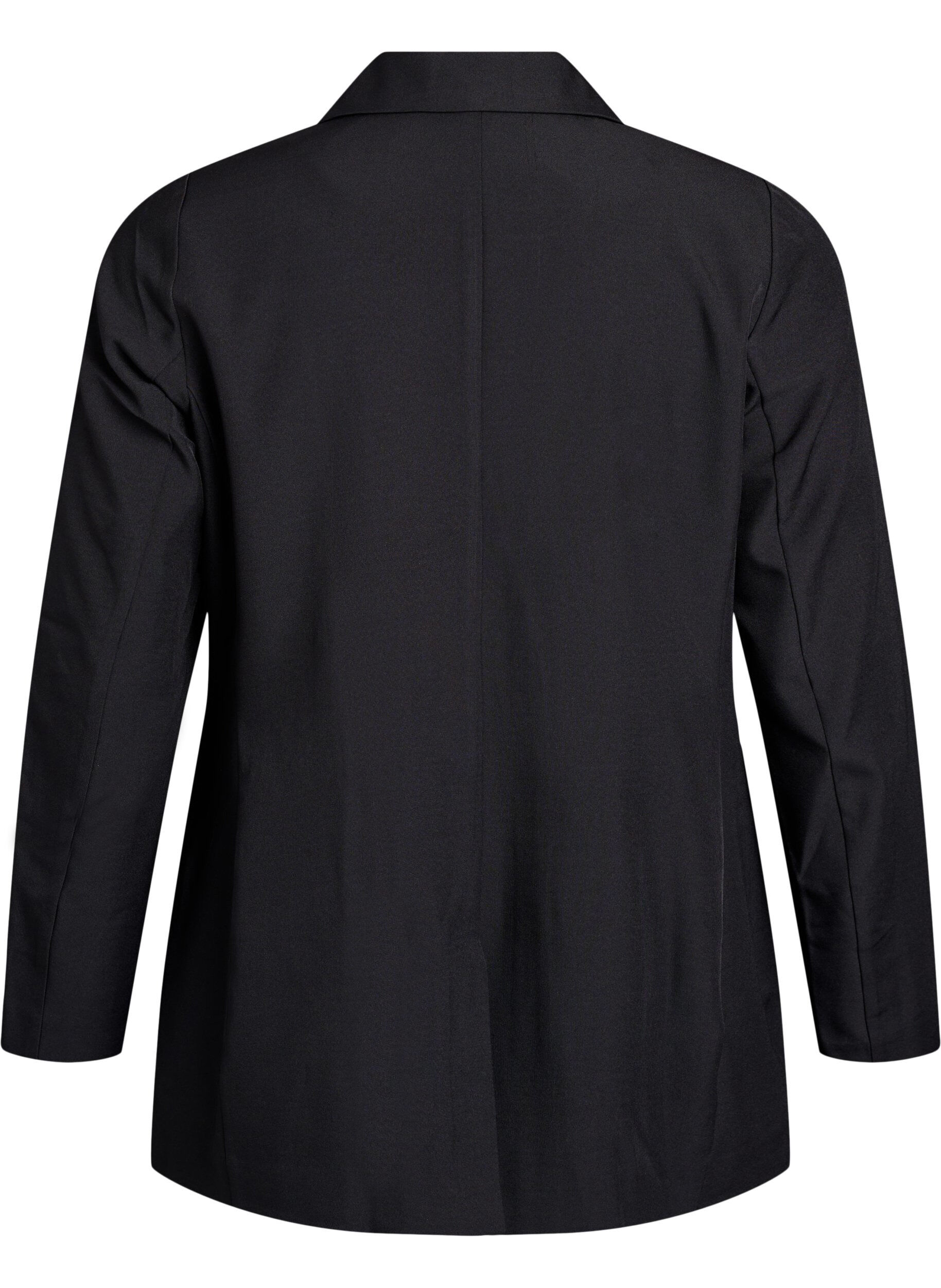 ZizziBlazer med fickor och slitsar, Svart, Packshot image number 1