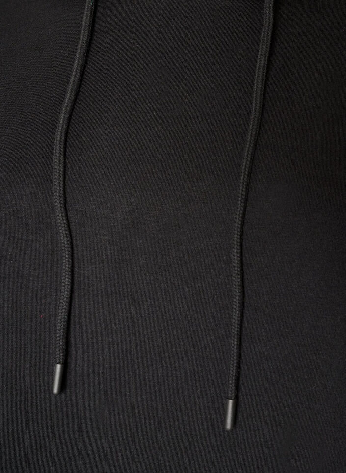 Sweatshirtkl&auml;nning med huva och fickor, Svart, Packshot image number 2