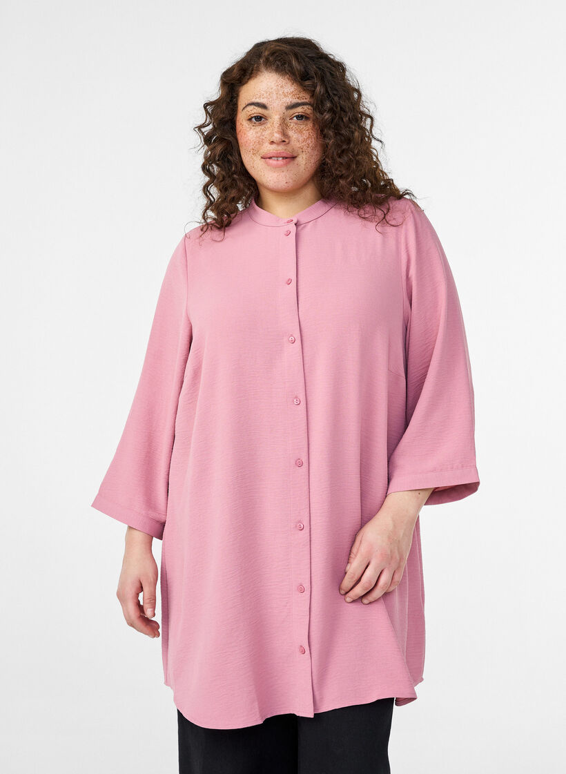 Tunika med 3/4-&auml;rmar, Rosa, Model image number 0