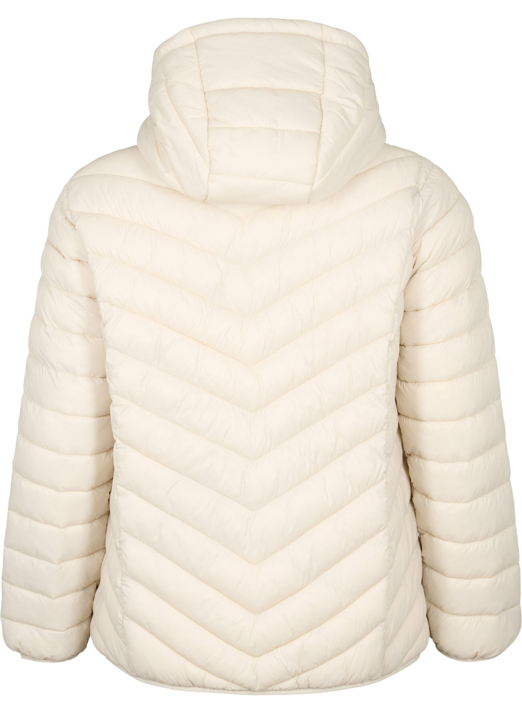 ZizziL&auml;ttviktsjacka med huva, Beige, Packshot image number 1