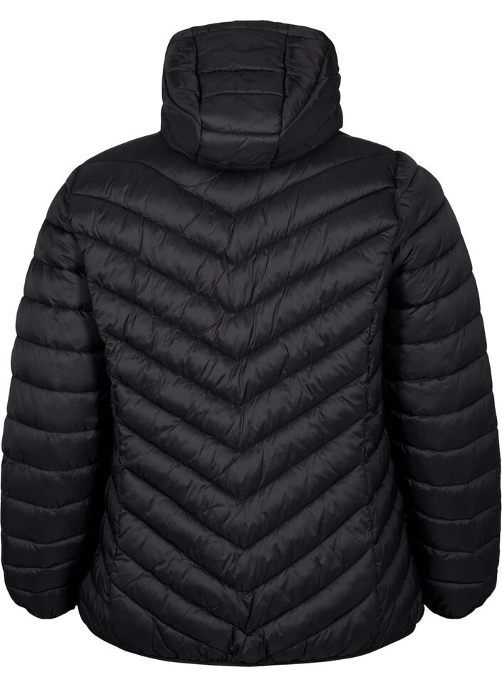 L&auml;ttviktsjacka med huva, Svart, Packshot image number 1