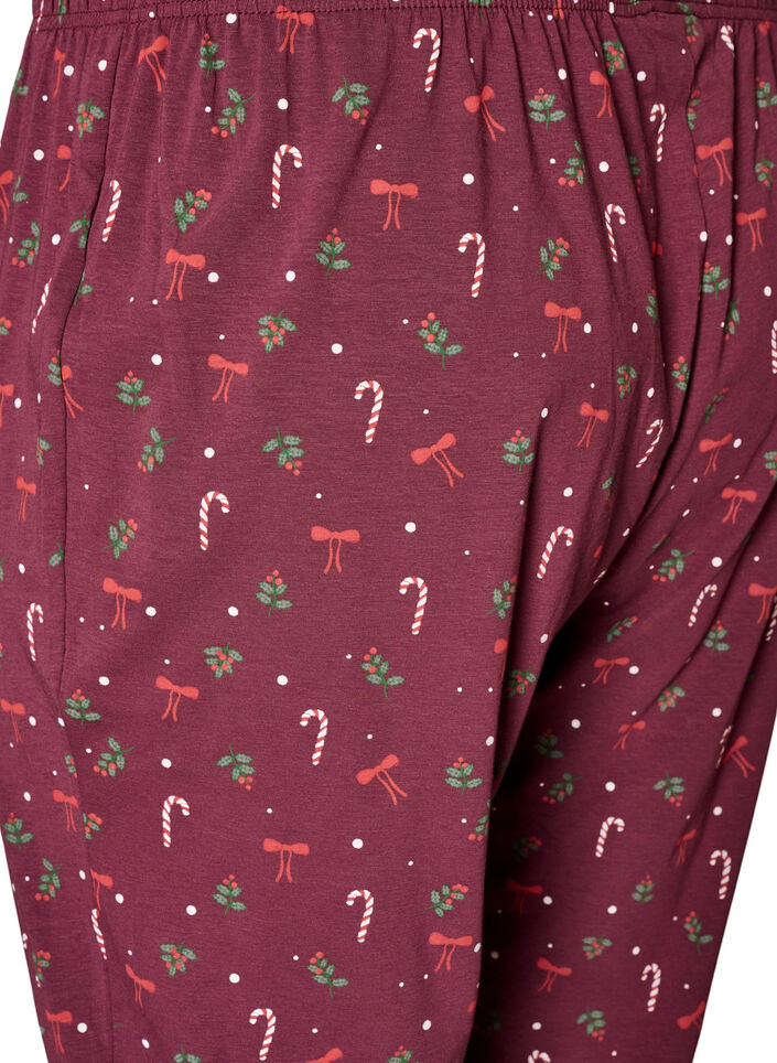 M&ouml;nstrade pyjamasbyxor, M&ouml;rk Bordeaux, Packshot image number 3