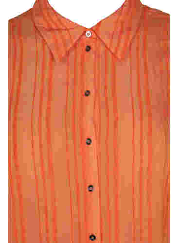 Lång randig skjorta med långa ärmar, Harvest Pumpkin, Packshot image number 2