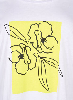 T-shirt i bomull med motiv, B. White w. Sulphur, Packshot image number 2