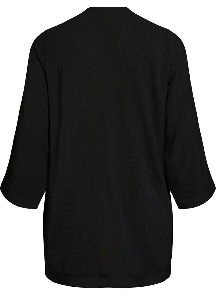 Kimono med 7/8-&auml;rmar, Svart, Packshot image number 1