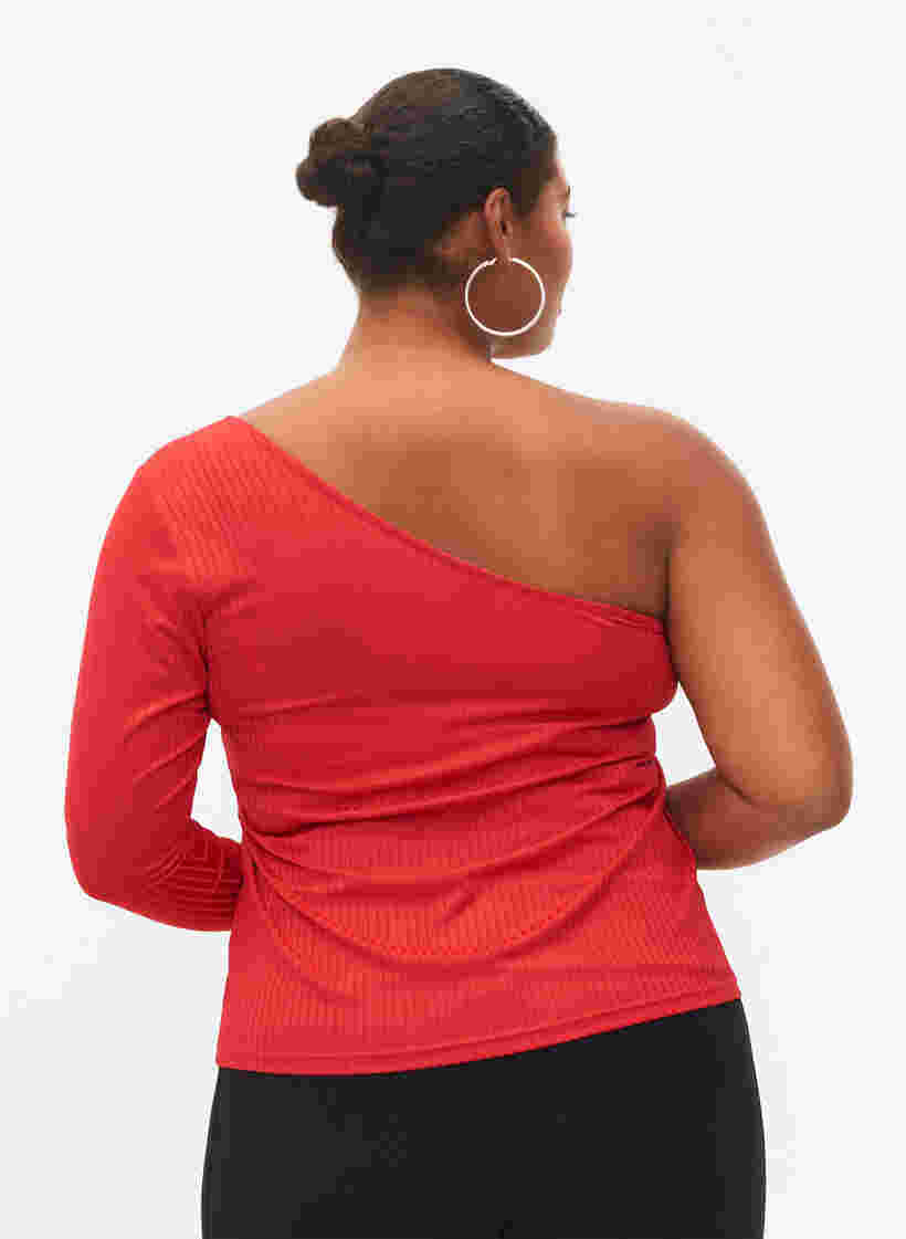 One-shoulder-topp, Tango Red, Model image number 0