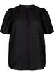 Lyocell skjortblus med struktur, Black, Packshot image number 0