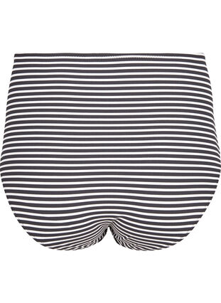 Randig bikinitrosa med hög midja, Navy Striped, Packshot image number 1
