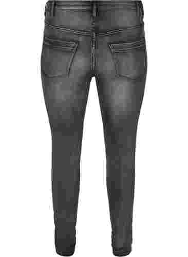 Super slim Amy jeans med hög midja, Dark Grey Denim, Packshot image number 1