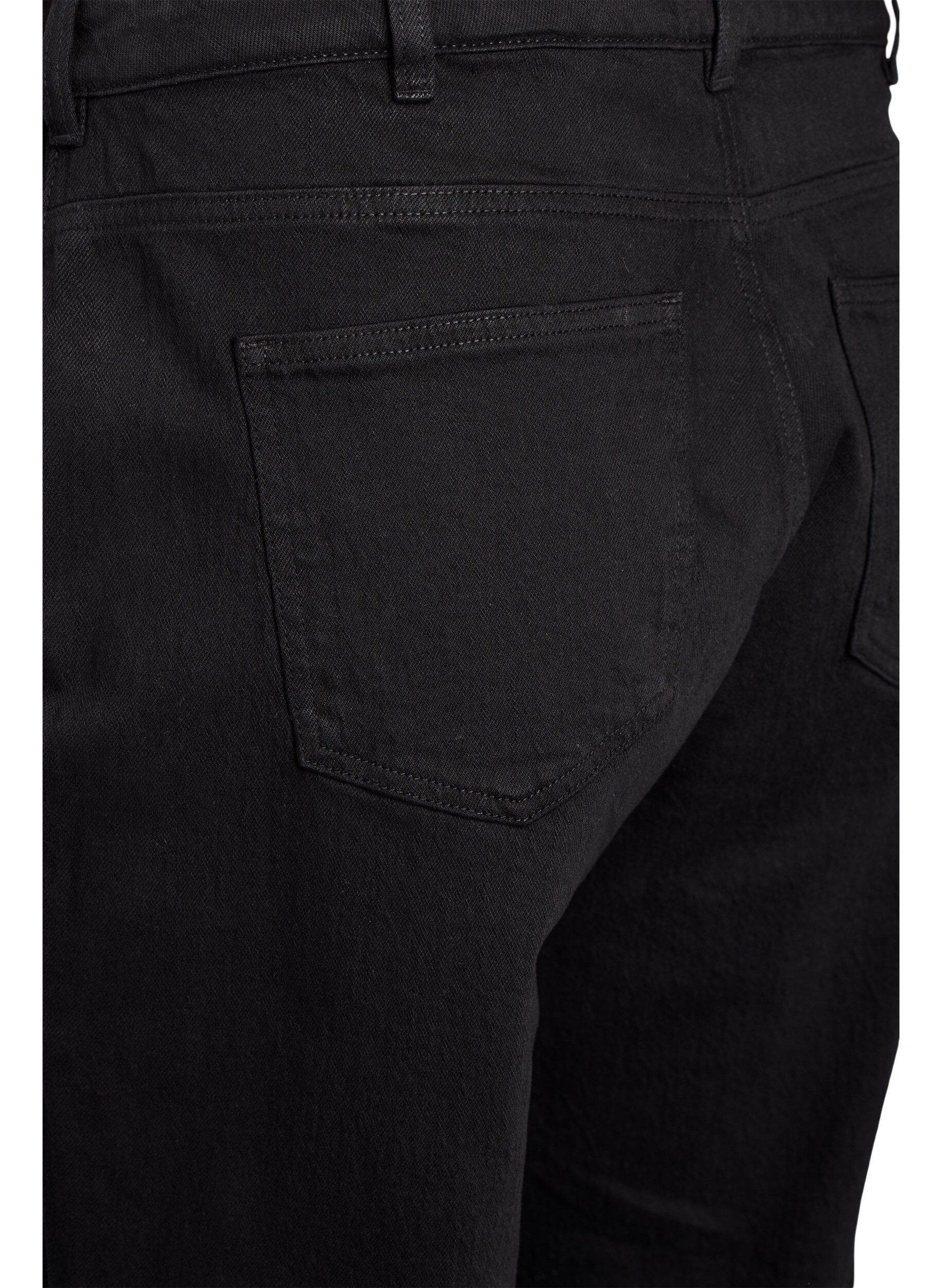 ZizziL&ouml;sa jeans med croppad l&auml;ngd, Svart, Packshot image number 3