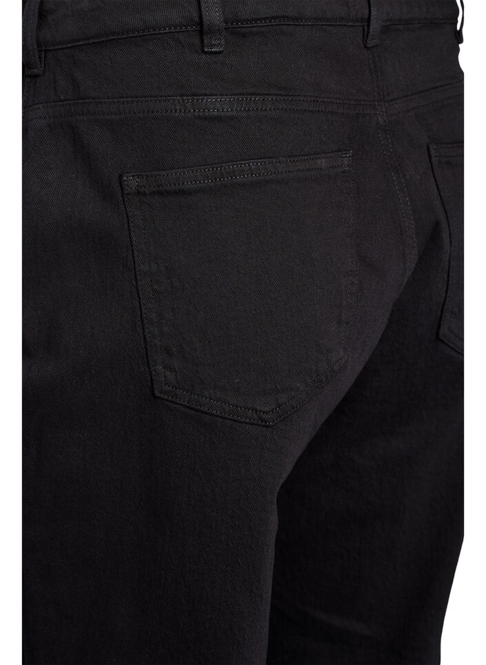 L&ouml;sa jeans med croppad l&auml;ngd, Svart, Packshot image number 3