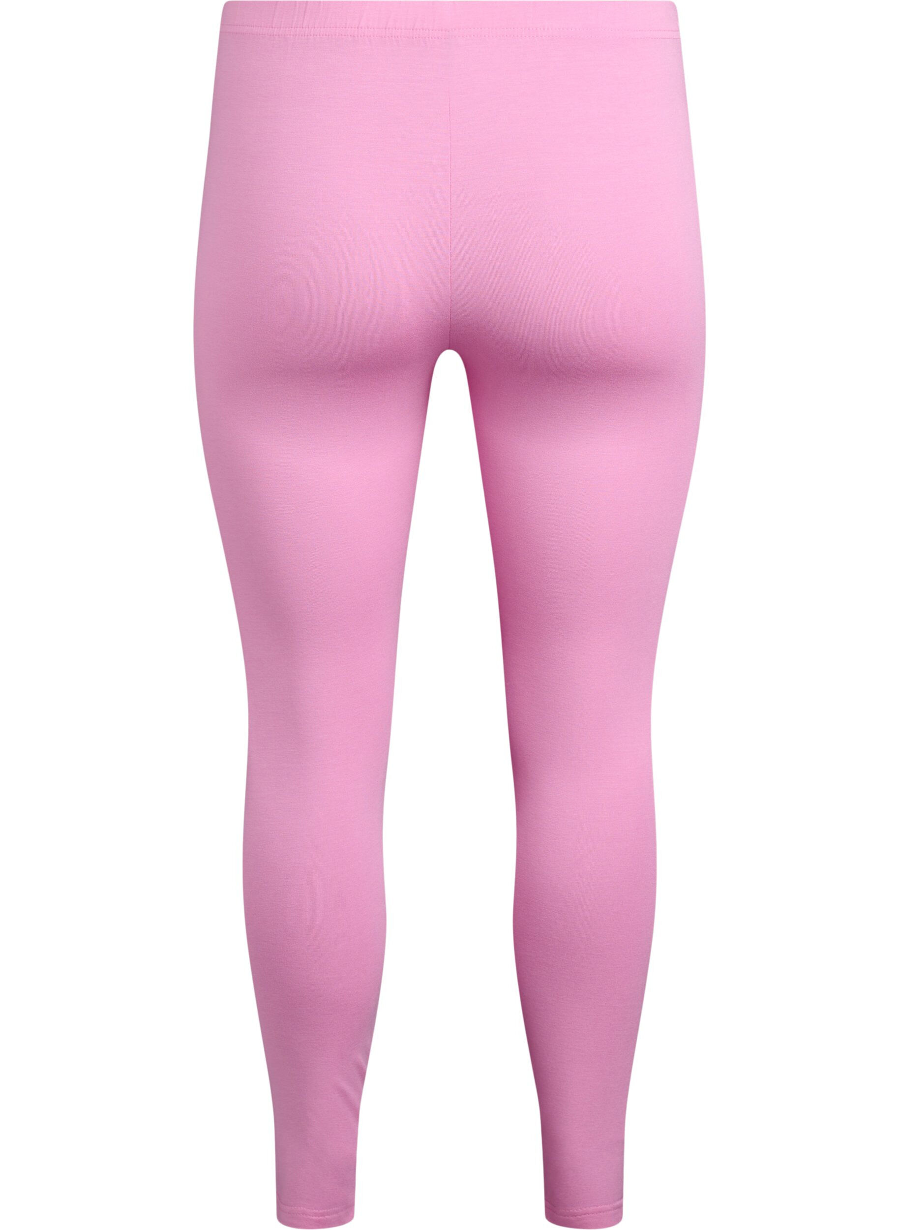 ZizziBasic leggings i viskos, Rosa, Packshot image number 1