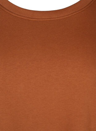Sweatshirtklänning med korta ärmar och lös passform, Argan Oil, Packshot image number 2
