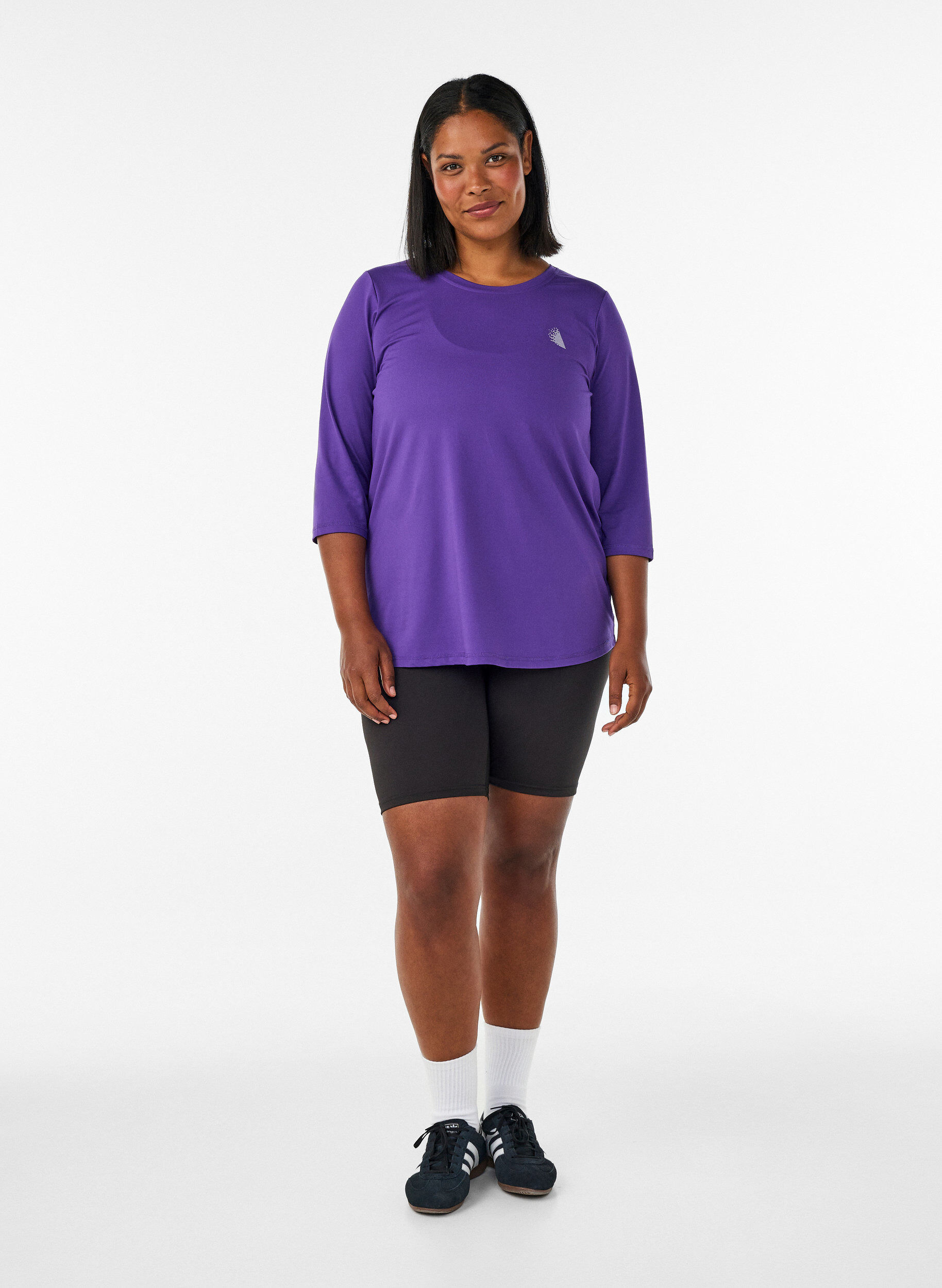ZizziTr&auml;ningstr&ouml;ja med 3/4 &auml;rmar, Lila, Model image number 1