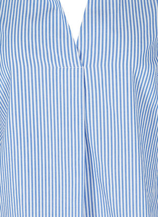Randig skjorta i ekologisk bomull, Dazzling Blue Stripe, Packshot image number 2