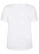 T-shirt i ekologisk bomull med strandtryck, Vit, Packshot image number 1