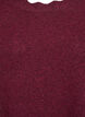 Stickad blus med v&aring;giga kanter, M&ouml;rk Bordeaux, Packshot image number 2