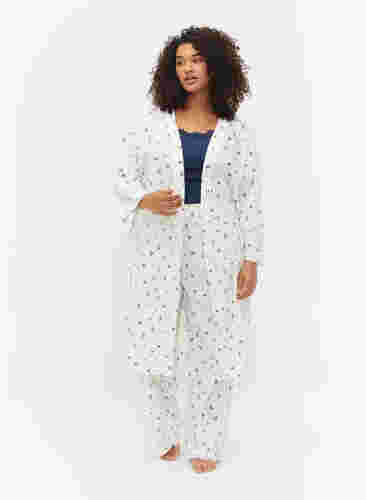 Blommiga pyjamasbyxor i bomull, Snow White AOP, Model image number 0