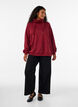 Sweatshirt med h&ouml;g krage och fickor, R&ouml;d, Model image number 1