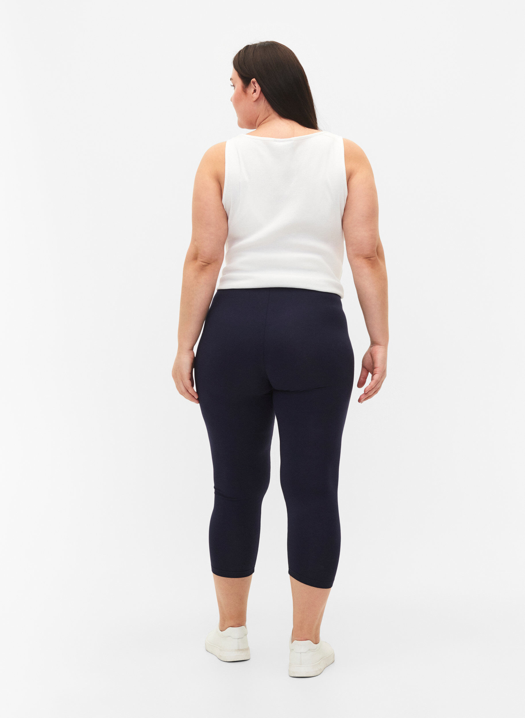 Zizzi3/4 bas-leggings, Bl&aring;, Model image number 2