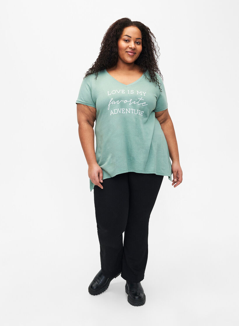 T-shirt i bomull med kort ärmar, Chinois G. W. Love, Model image number 2