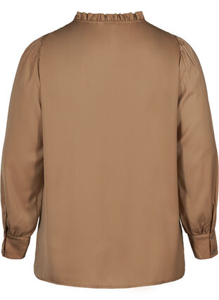 Skjorta med puffärmar och volangkant, Cobber, Packshot image number 1