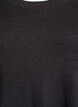 Stickad blus med knappar i sidan, Svart, Packshot image number 2