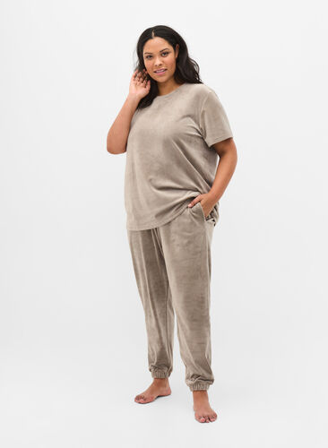 Homewear byxor, Taupe Gray, Model image number 0