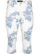Amy caprijeans med hög midja och blommönster, White B.AOP, Packshot image number 0