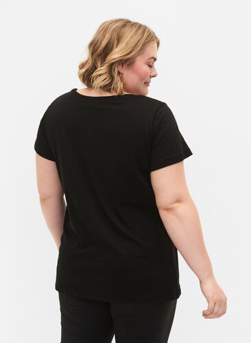  T-shirt till träning med print, Black w.Less Is More, Model image number 1