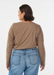 Baslinne i jersey med l&aring;nga &auml;rmar, Brun, Model image number 2