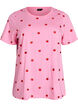 T-shirt i ekologisk bomull med broderade motiv, Rosa, Packshot image number 0