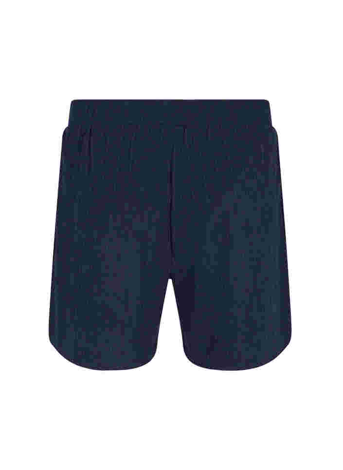 Lösa shorts i tyg med struktur, Navy Blazer, Packshot image number 1