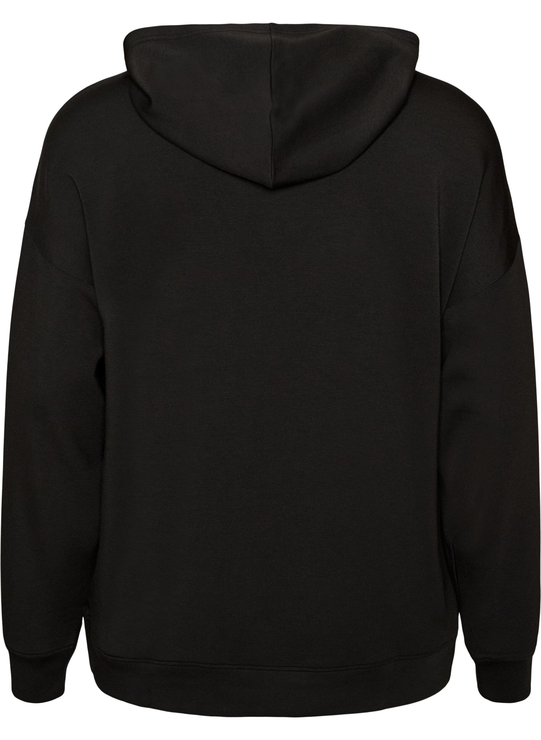 ZizziHuvtr&ouml;ja i jersey, Svart, Packshot image number 1