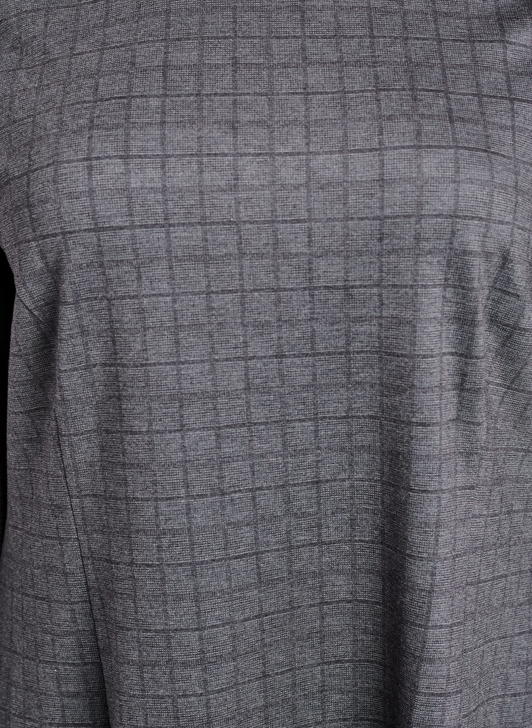 Zizzi Kort kl&auml;nning med rutigt m&ouml;nster och a-linjeform, Gr&aring;, Packshot image number 2