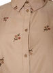 Randig skjorta med broderade blommor, Brun, Packshot image number 2