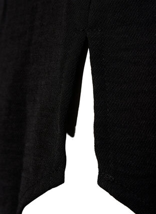 Långärmad tunika med volangkrage, Black, Packshot image number 3