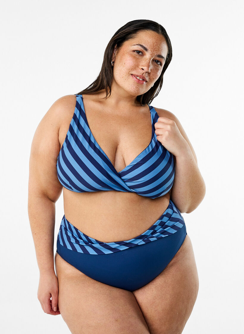 Bikinitrosa med omslagsdetalj, Bl&aring;, Model image number 0