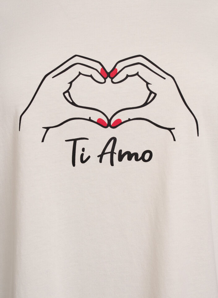 T-shirt med tryck, Vit, Packshot image number 2