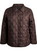 L&auml;tt vadderad jacka med dekorativ quiltning, Brun, Packshot image number 0