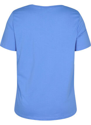 T-shirt i bomull med tryck, Ultramarine TEXT, Packshot image number 1