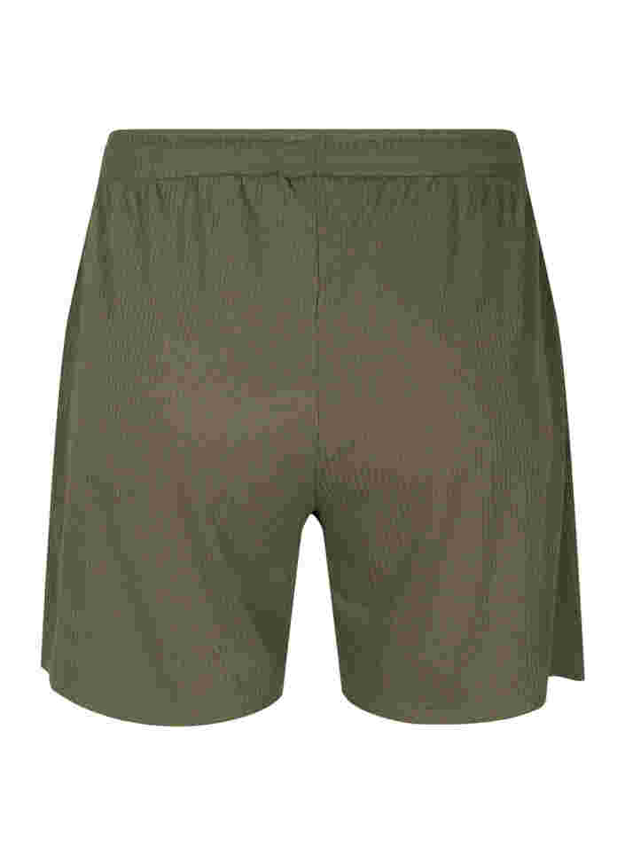 Ribbade shorts med fickor, Dusty Olive, Packshot image number 1