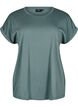 Kort&auml;rmad t-shirt i bomullsblandning, Gr&ouml;n, Packshot image number 0