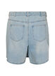 Denimskorts med omlotteffekt och h&ouml;g midja, Bl&aring;, Packshot image number 1
