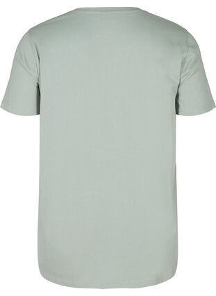 Kortärmad t-shirt i bomull med tryck, Silver Blue Wolf, Packshot image number 1