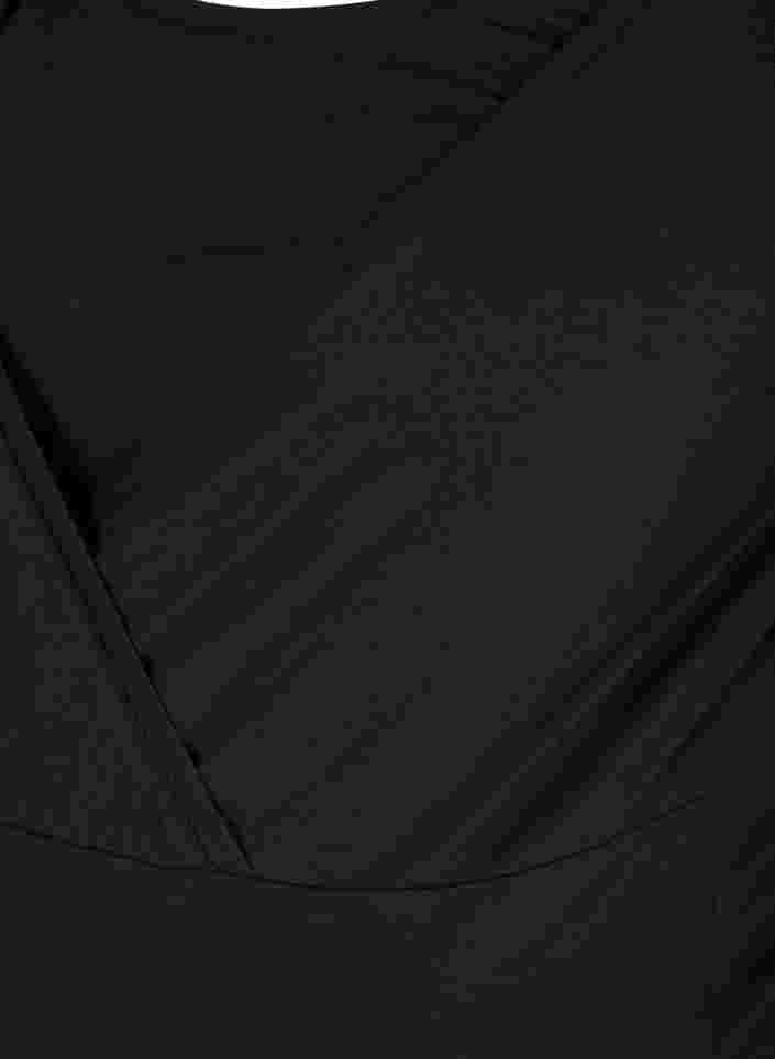 Kortärmad t-shirt för gravida i bomull, Black, Packshot image number 2