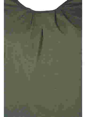 Bomullsblus med 3/4-ärmar, Thyme, Packshot image number 2