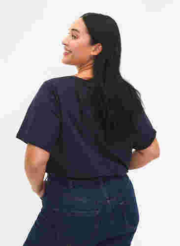 T-shirt från FLASH med tryck, Navy Blazer, Model image number 1
